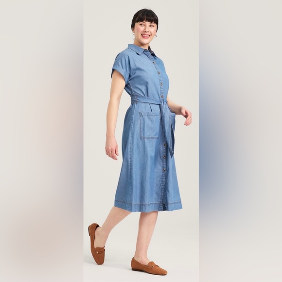 Denim Shirt Dress XXL Brand New - Picture 2 of 10